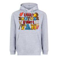 Heather Grey little brother biggest fan Heavyweight Hoodie - AdoDesignShop