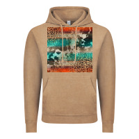 Vintage Coffee Leopard Cowhide Pattern Vintage Hoodie - CowCowDesign