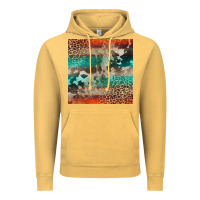 Vintage Mustard Leopard Cowhide Pattern Vintage Hoodie - CowCowDesign