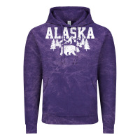 Cloud Purple Alaska Mountains Forest Hunting Usa Vintage Hoodie - longCreatives