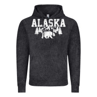 Vintage Black Alaska Mountains Forest Hunting Usa Vintage Hoodie - longCreatives