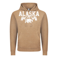 Vintage Coffee Alaska Mountains Forest Hunting Usa Vintage Hoodie - longCreatives