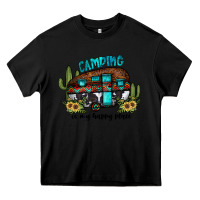 Black camping is my happy place2 Heavy Core Tee - JahusDesignShop