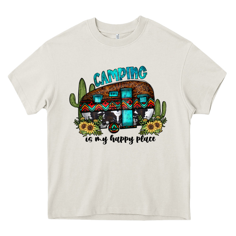 Camping Is My Happy Place2 Heavy Core Tee by JahusDesignShop | Teevron