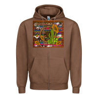 Chestnut cactus and sunflowers with old wheel serape leopard cowhide background Zipper Hoodie - Artiststas