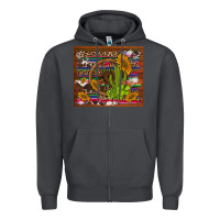 Smoke cactus and sunflowers with old wheel serape leopard cowhide background Zipper Hoodie - Artiststas