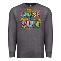 Charcoal Heather chase the sun Premium Sweatshirt - AdoDesignShop