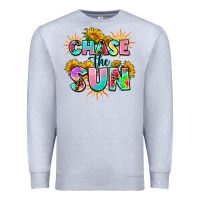 Heather Grey chase the sun Premium Sweatshirt - AdoDesignShop