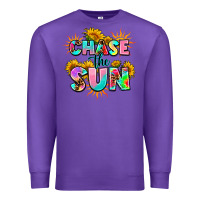 Purple chase the sun Premium Sweatshirt - AdoDesignShop