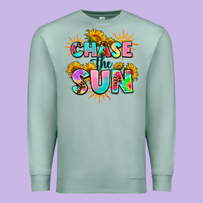 Chase The Sun Premium Sweatshirt Designed By Adodesignshop