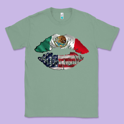 Mexico Usa Lips Classic Tee Designed By Tumblerdesignbyshophia