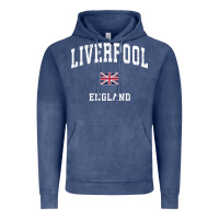 Liverpool England Vintage Athletic Sports Design Vintage Hoodie | Teevron