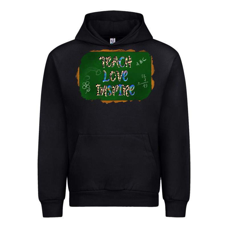 Teach Love Inspire Chalkboard Urban Hoodie by AdoDesignShop | Teevron