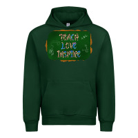 Forest Green teach love inspire chalkboard Urban Hoodie - AdoDesignShop