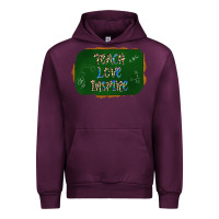 Mauve Wine teach love inspire chalkboard Urban Hoodie - AdoDesignShop