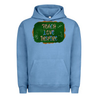 Pigment Pebble Blue teach love inspire chalkboard Urban Hoodie - AdoDesignShop