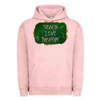Pigment Salmon teach love inspire chalkboard Urban Hoodie - AdoDesignShop