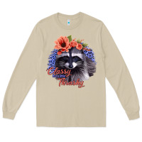 Mushroom Classy But A Little Thrashy Racoon With Flowers Long Sleeve Tee - Jasminsmagicworld