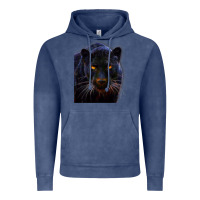 Vintage Denim Black Panther, Big Cat T Vintage Hoodie - longCreatives