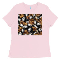 Bubblegum Pink pool with leopard tumbler tbs Ladies Tee - TumblerDesignByShophia