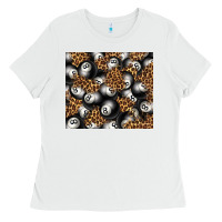 White pool with leopard tumbler tbs Ladies Tee - TumblerDesignByShophia