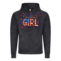 Vintage Black all american girl doodle letters Vintage Hoodie - CowCowDesign