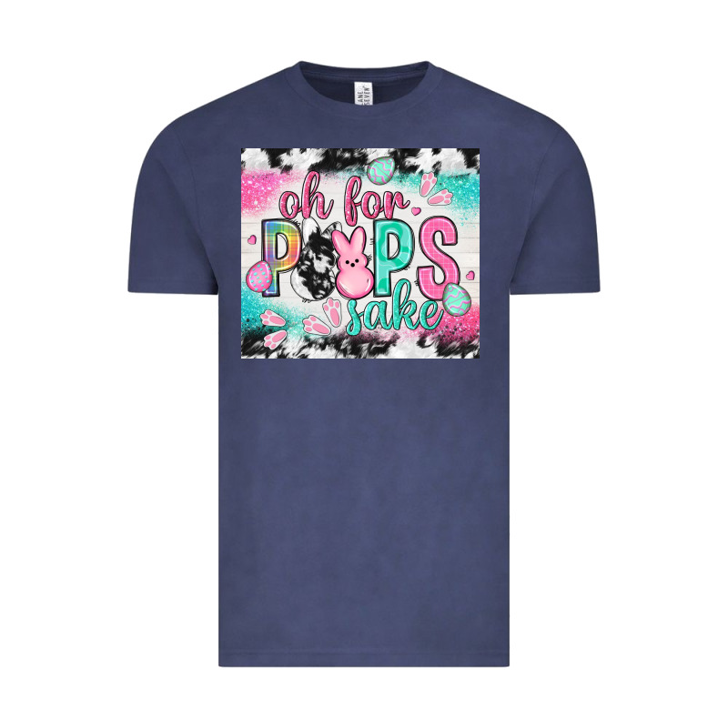 Oh For Peeps Sake With Cowhide Tumbler Easter Day Vintage Tee by HowdyJamesFarm | Teevron