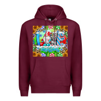 Burgundy Love Christmas gnome Premium Hoodie - CowhideDigitalArt