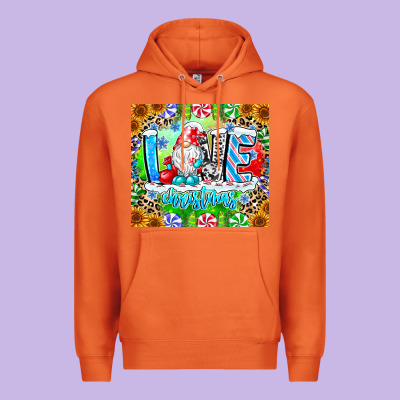 Love Christmas Gnome Premium Hoodie Designed By Cowhidedigitalart