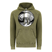 Vintage Olive M.C. Escher Spherical Self Portrait Vintage Hoodie - longCreatives
