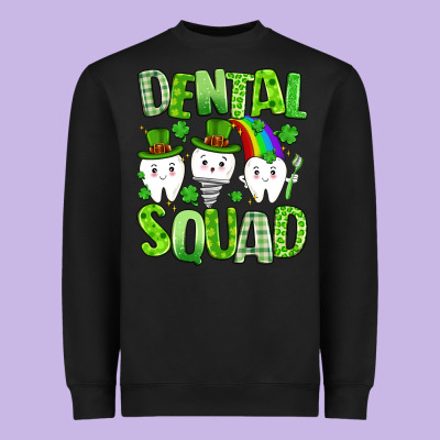 St. Patricks Day Dental Squad Heavyweight Sweatshirt Designed By Artiststas