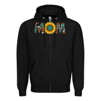 Black sunflower mom Zipper Hoodie - Artiststas