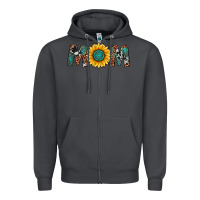 Smoke sunflower mom Zipper Hoodie - Artiststas