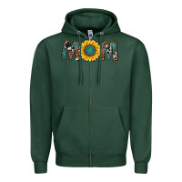Sports Green sunflower mom Zipper Hoodie - Artiststas