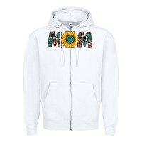 White sunflower mom Zipper Hoodie - Artiststas