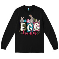 Black Easter egg hunter Long Sleeve Tee - OliviaCreatesArt