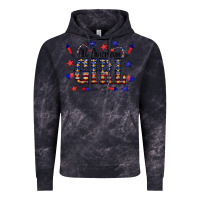 Cloud Black All American Girl Vintage Hoodie - CowCowDesign