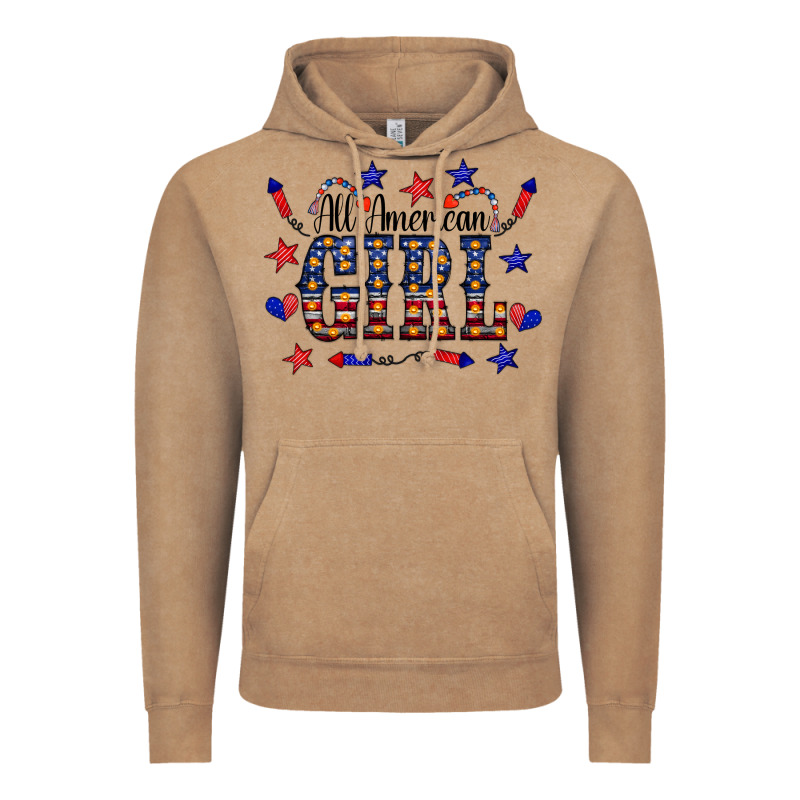 All American Girl Vintage Hoodie by CowCowDesign | Teevron