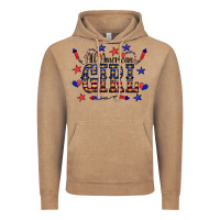Vintage Coffee All American Girl Vintage Hoodie - CowCowDesign