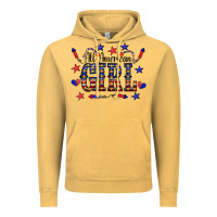 Vintage Mustard All American Girl Vintage Hoodie - CowCowDesign