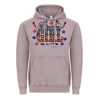 Vintage Zinc All American Girl Vintage Hoodie - CowCowDesign