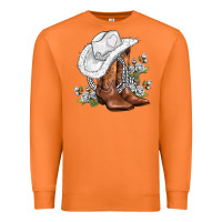 Carrot white  cowgirl  and roses Premium Sweatshirt - AdoDesignShop