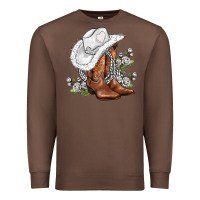 Chestnut white  cowgirl  and roses Premium Sweatshirt - AdoDesignShop