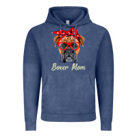 Vintage Denim Boxer Mom Dogs  Mothers Day Dog Lovers Gifts For Women Vintage Hoodie - longCreatives