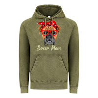 Vintage Olive Boxer Mom Dogs  Mothers Day Dog Lovers Gifts For Women Vintage Hoodie - longCreatives