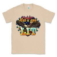 Mushroom Let's get lit America Eagle 4th of july Classic Tee - HowdyJamesFarm
