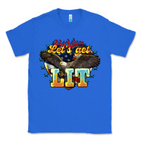 True Royal Let's get lit America Eagle 4th of july Classic Tee - HowdyJamesFarm