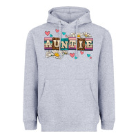 Heather Grey daisy auntie Heavyweight Hoodie - AdoDesignShop