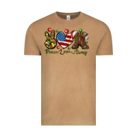 Peace Love Army Christmas 4th Of July Vintage Tee | Teevron