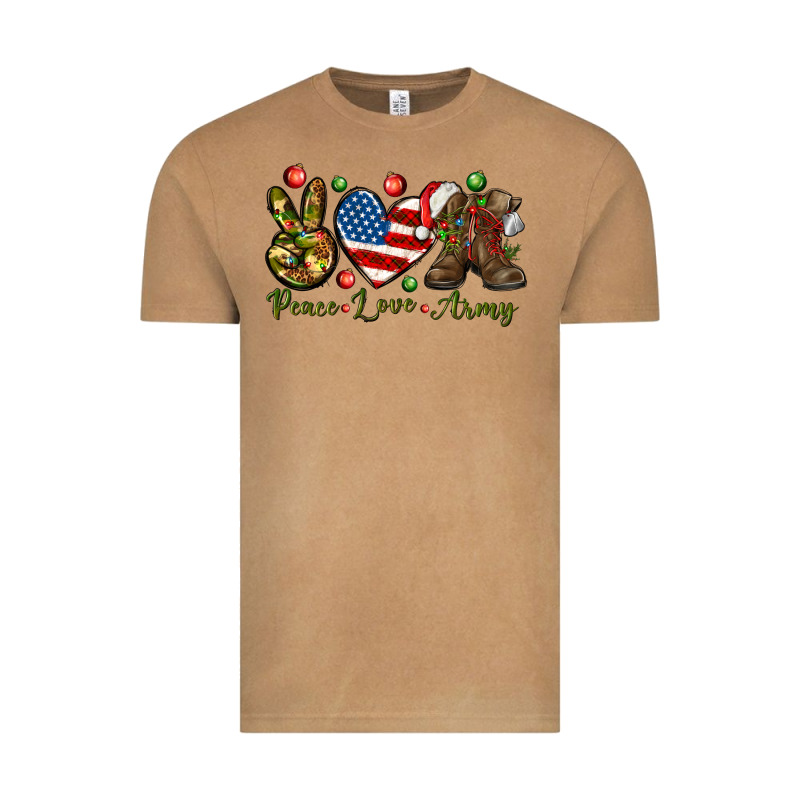 Peace Love Army Christmas 4th Of July Vintage Tee by HowdyJamesFarm | Teevron